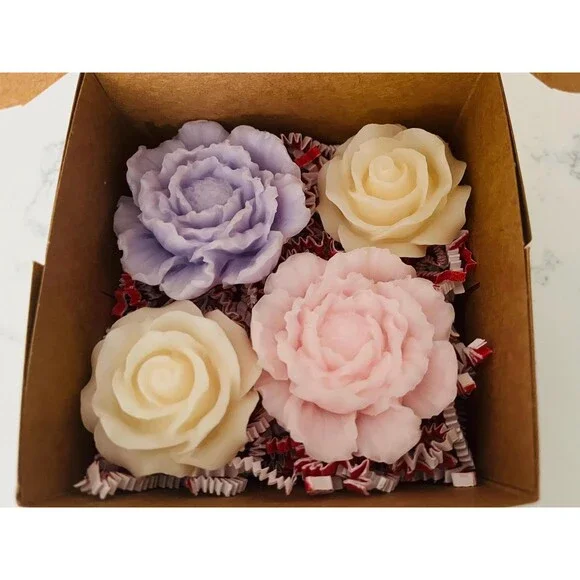 Floral Goats Milk Soap, Hostess Gift Set, Mothers Day, Valentines Day - Picture 2 of 7